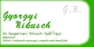 gyorgyi mikusch business card